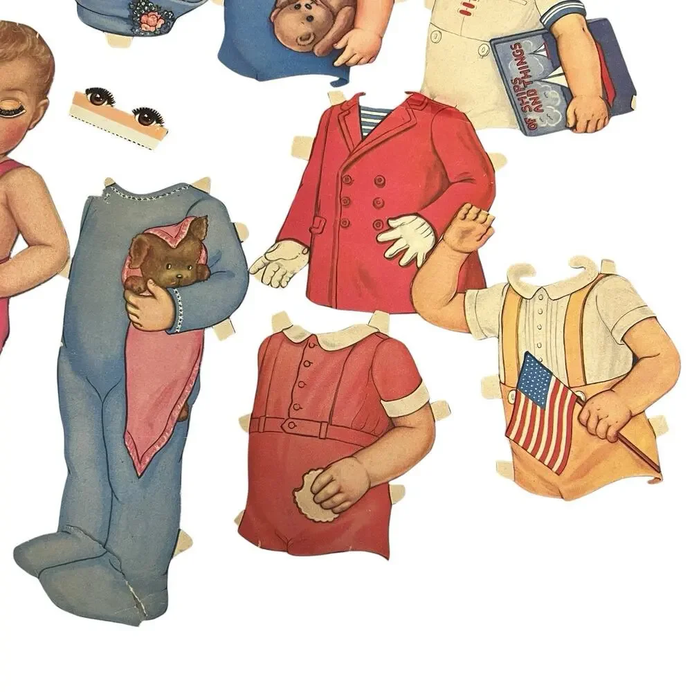 Vtg Winkie & Blinkie Paper Dolls Flutter‎ Eyes 13
